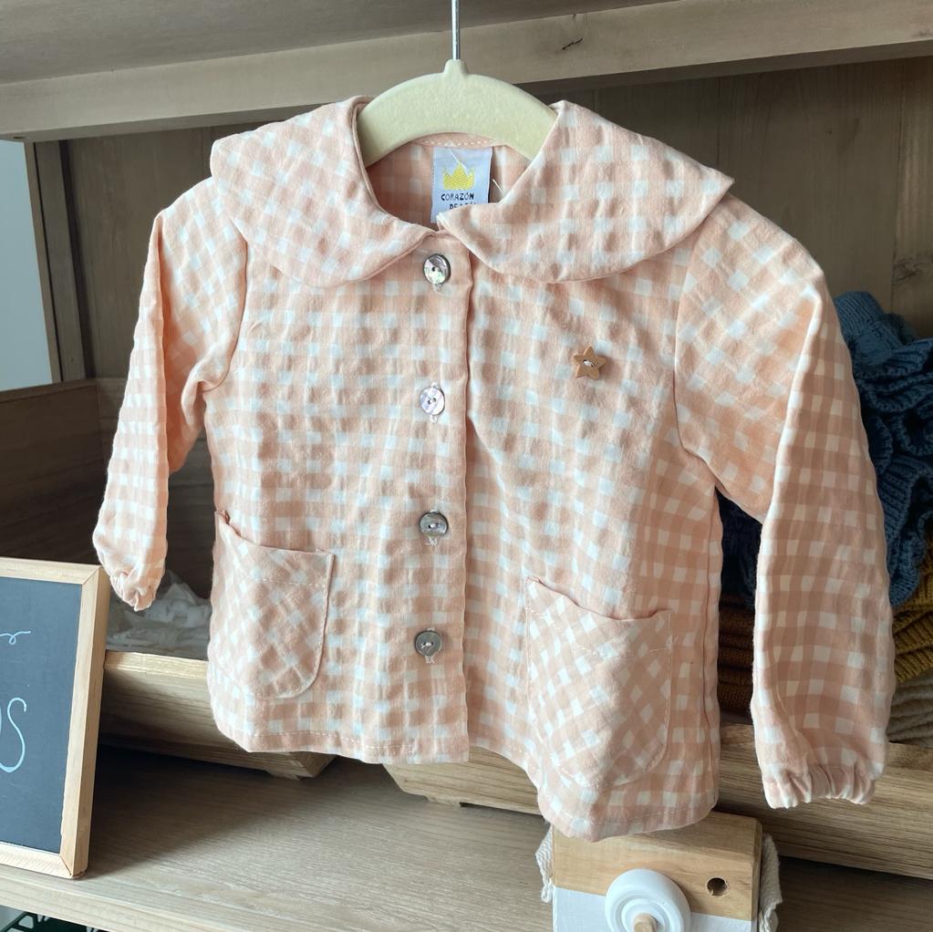 camisa-bebe-vichy-melocoton